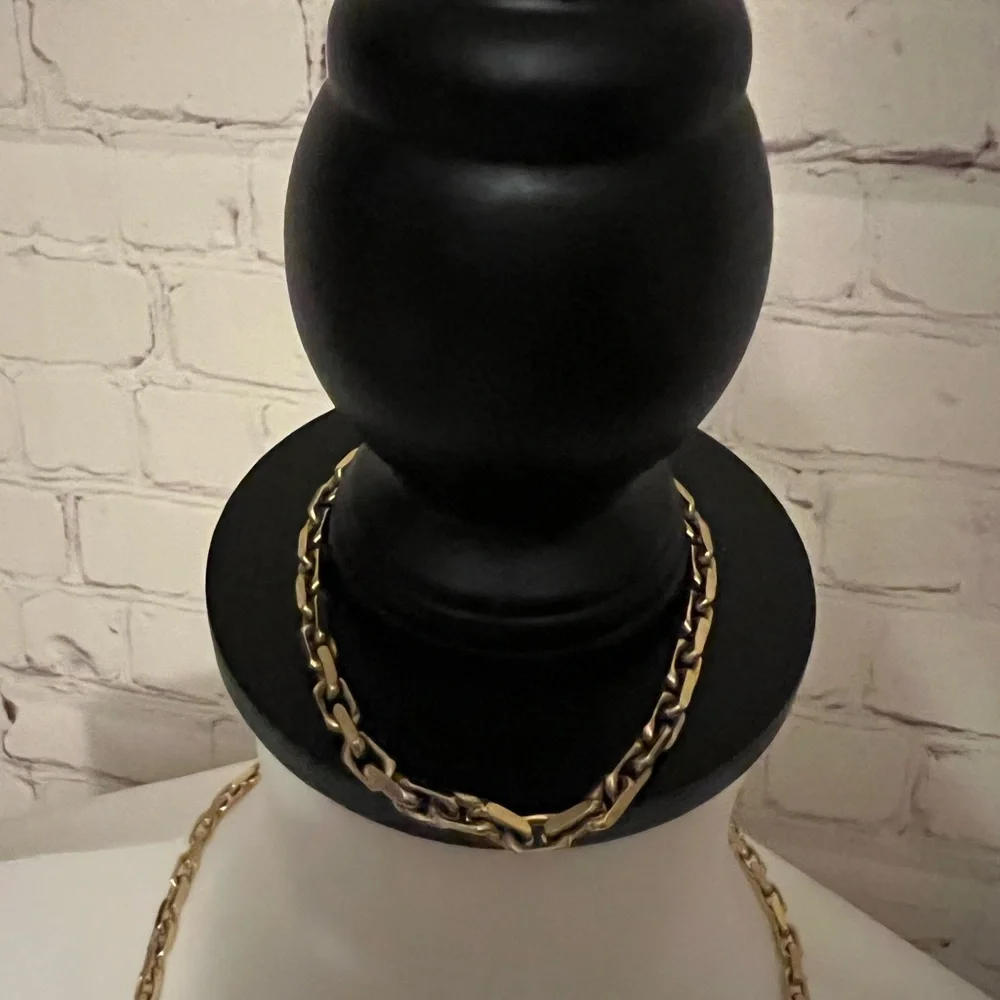 Men’s 14k 22” Necklace & Matching 8” bracelet set - Picture 8 of 11